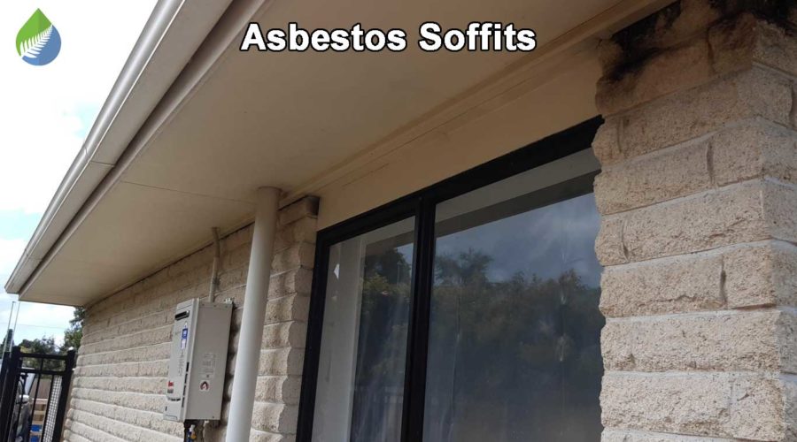 Asbestos soffits on the exterior of a house.